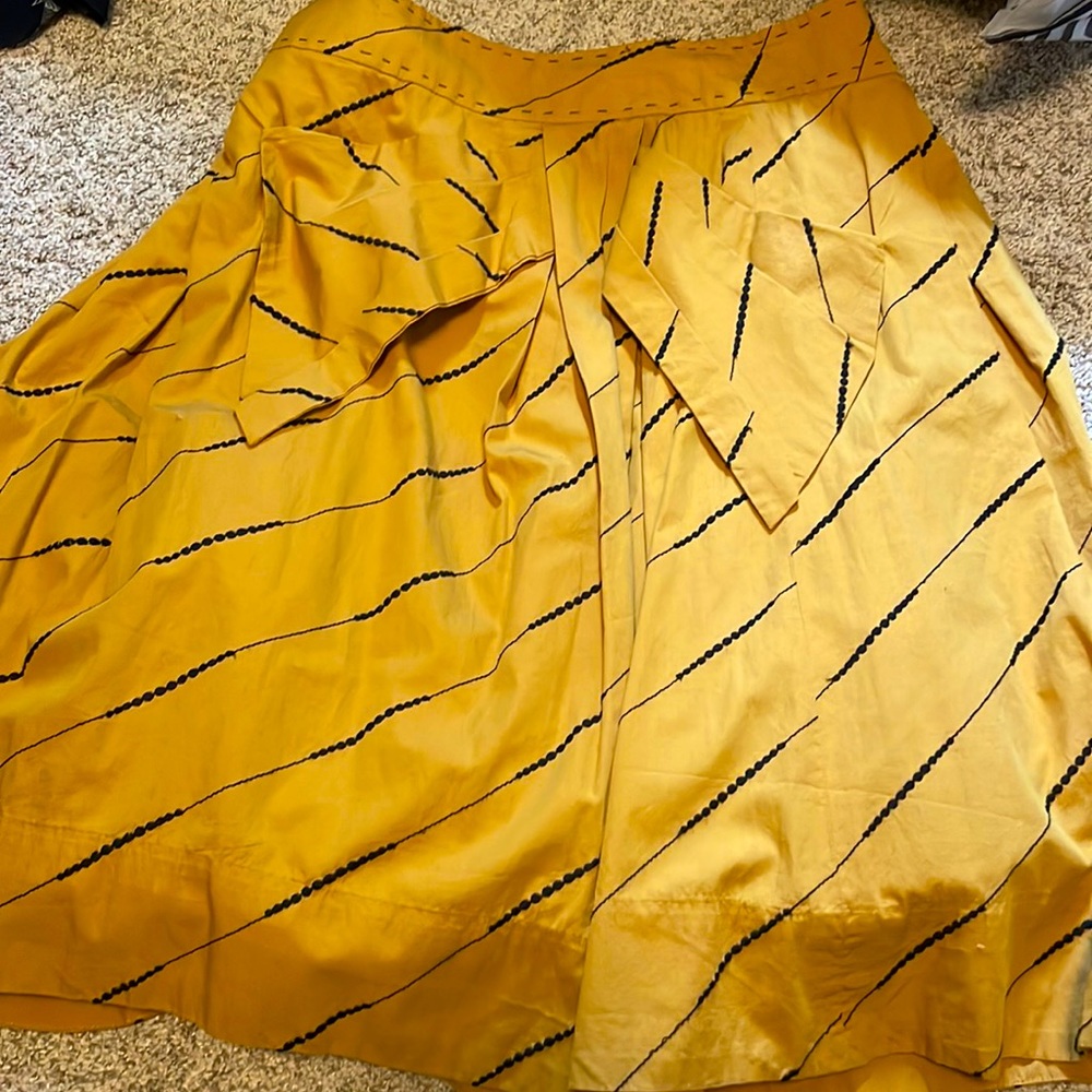 Floreat for Anthropologie Subway Stairs Skirt Large 12 Rare Vintage